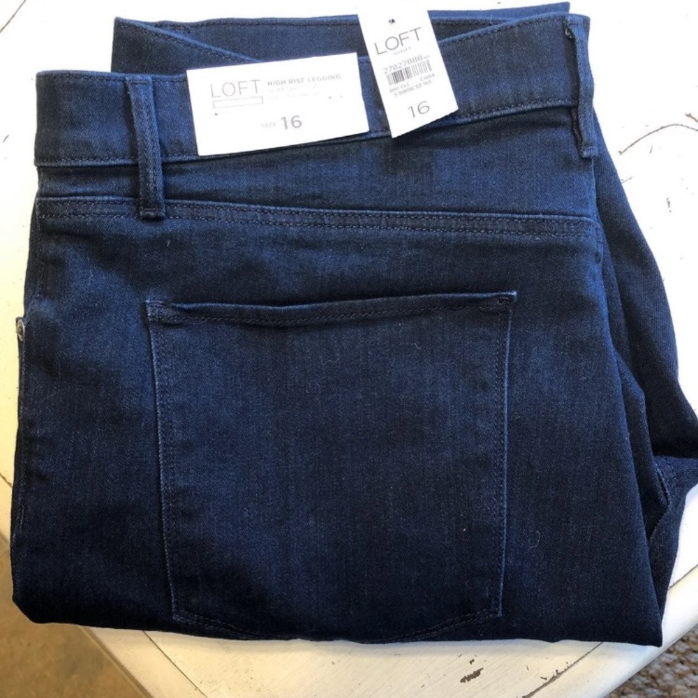 Loft Outlet Sz 16 High Rise Denim Leggings